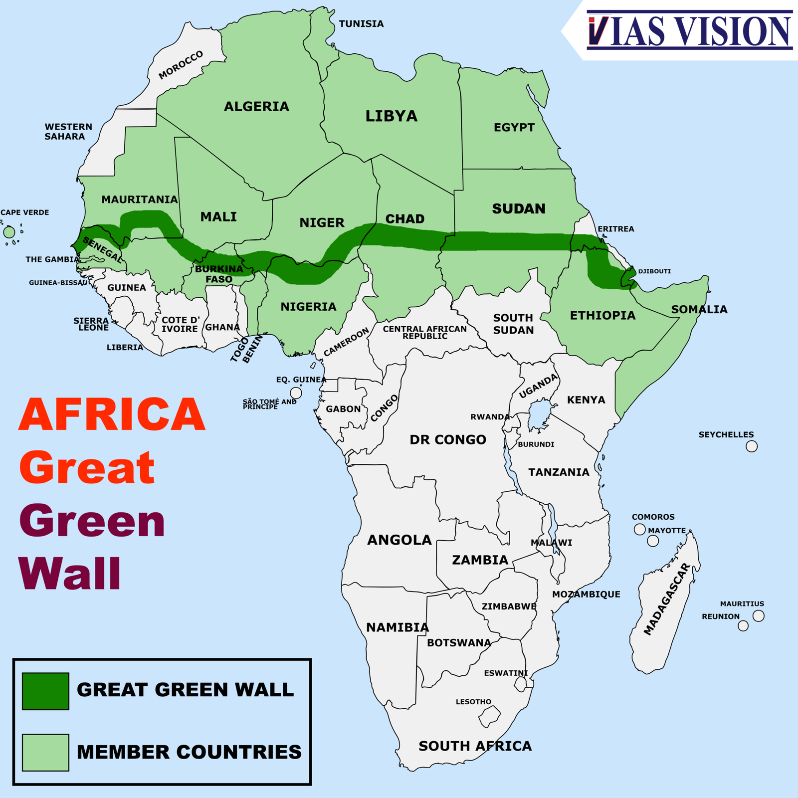 AFRICA PHYSICAL POLITICAL UPSC IAS VISION